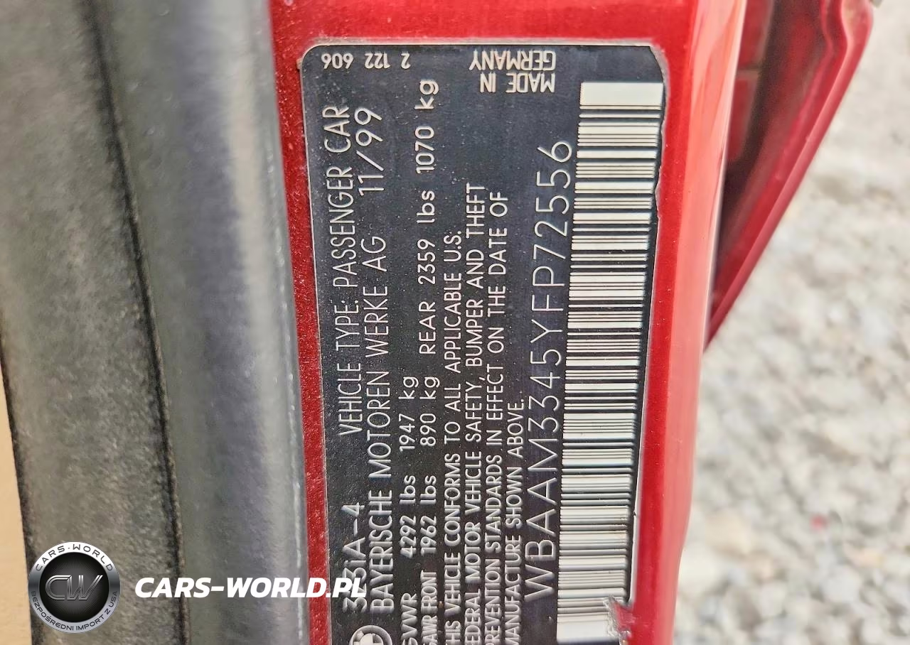 2000 BMW 323 I VIN:WBAAM3345YFP72556 - 13