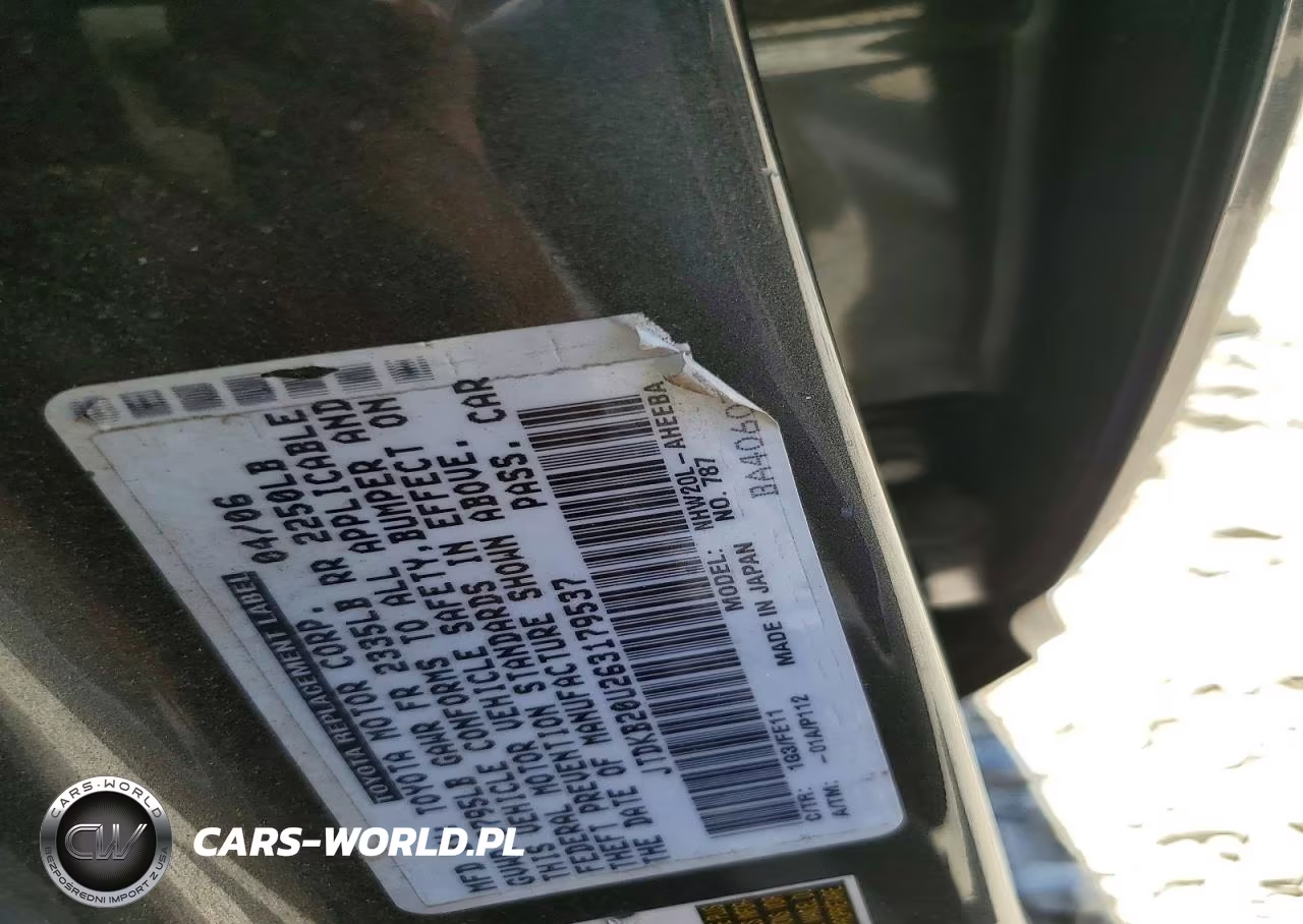 2006 Toyota Prius Base VIN:JTDKB20U263179537 - 12