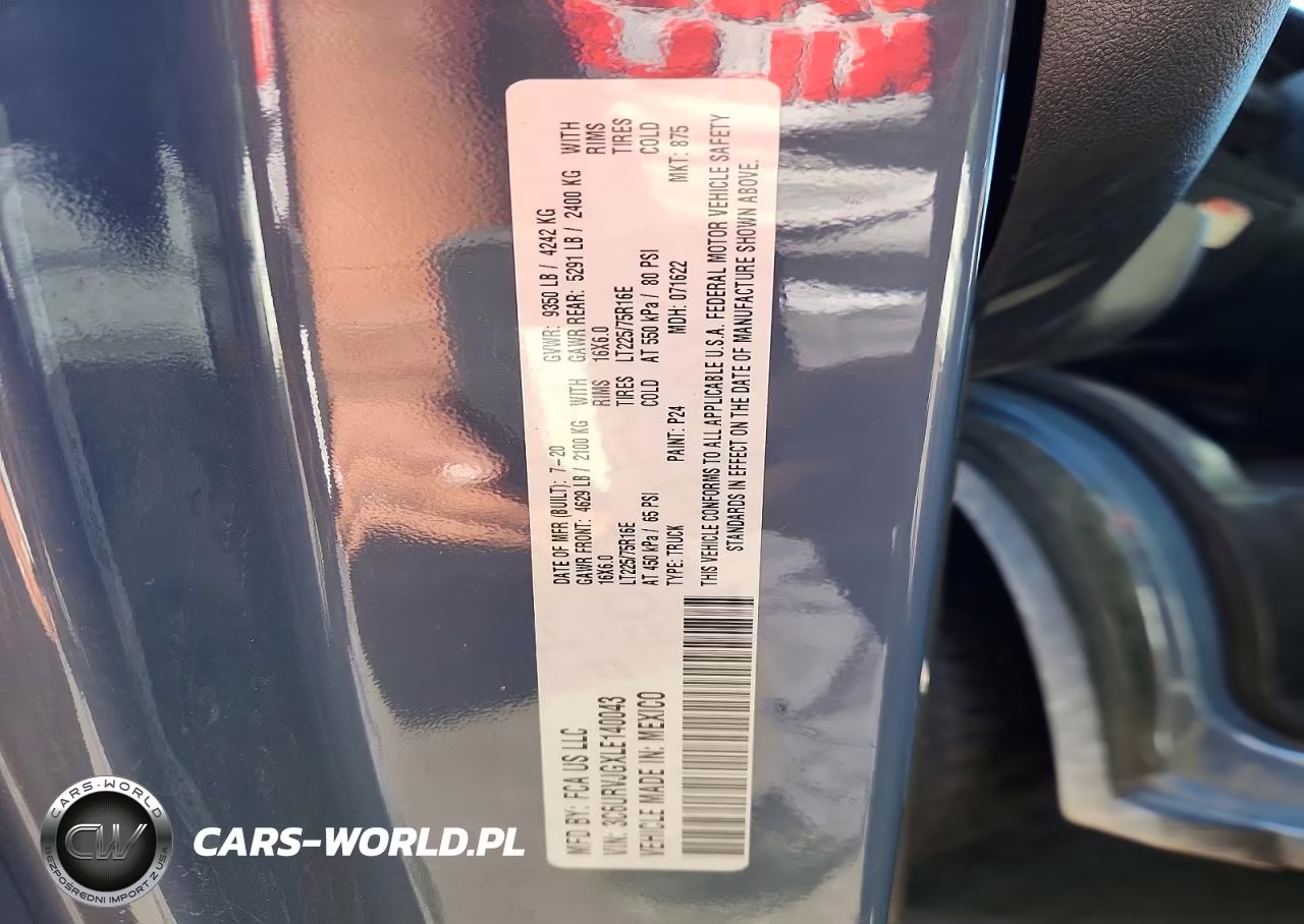2020 Ram Promaster 3500 Delivery Van VIN:3C6URVJGXLE140043 - 13