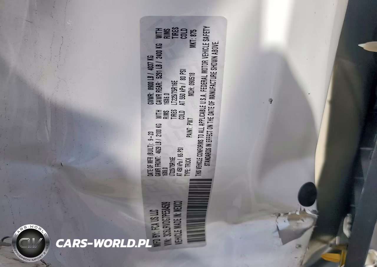 2023 Ram Promaster 2500 2500 High VIN:3C6LRVDG7PE584509 - 13