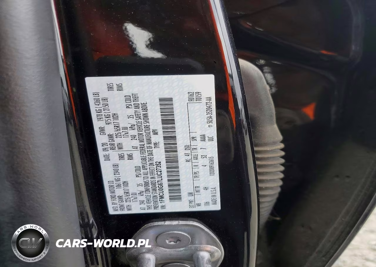 2020 Ford Escape Se VIN:1FMCU0G67LUC27352 - 14