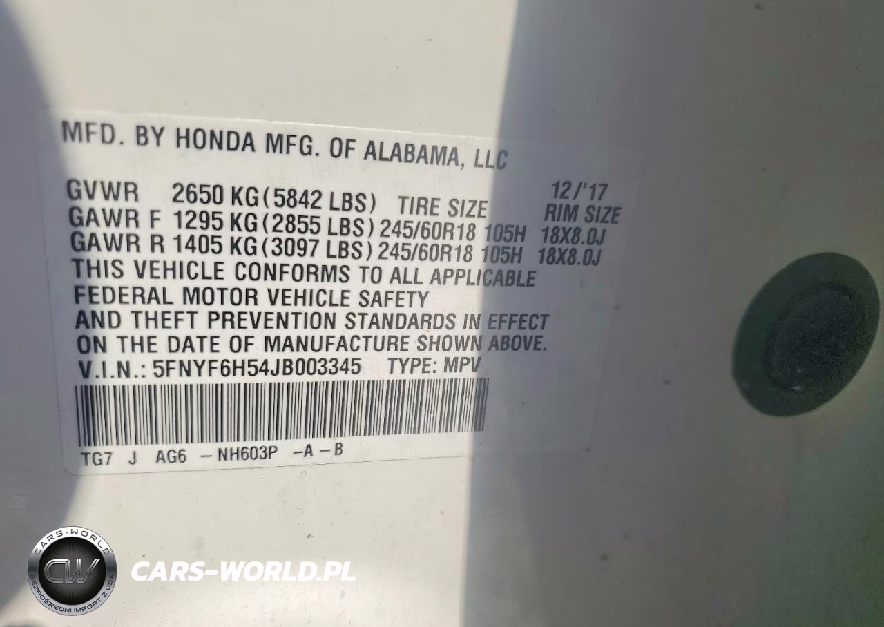2018 Honda Pilot Exl VIN:5FNYF6H54JB003345 - 13