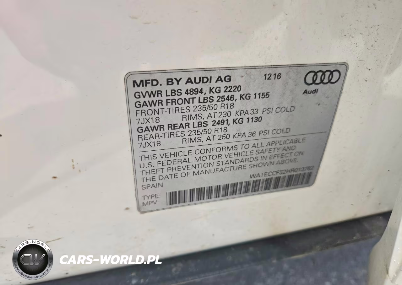 2017 Audi Q3 Premium VIN:WA1ECCFS2HR013762 - 12