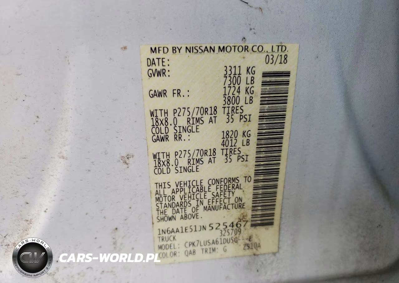 2018 Nissan Titan Pro-4X VIN:1N6AA1E51JN525467 - 12