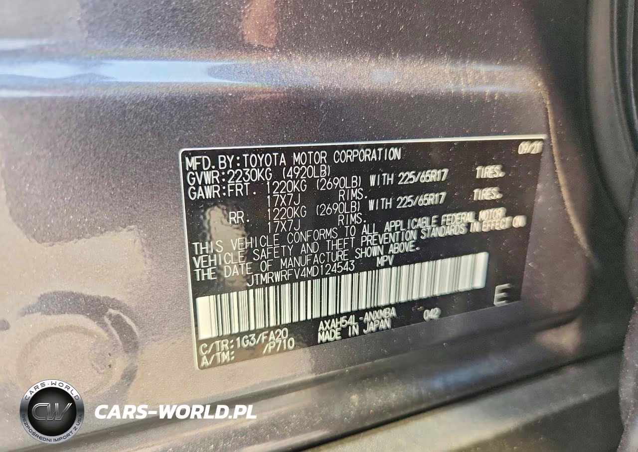 2021 Toyota Rav4 Xle VIN:JTMRWRFV4MD124543 - 14