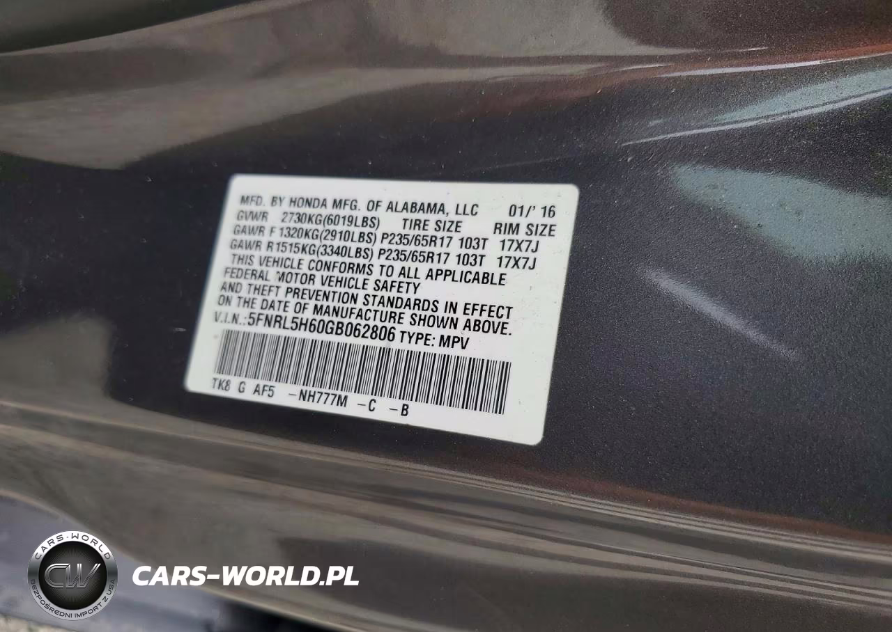 2016 Honda Odyssey Exl VIN:5FNRL5H60GB062806 - 14