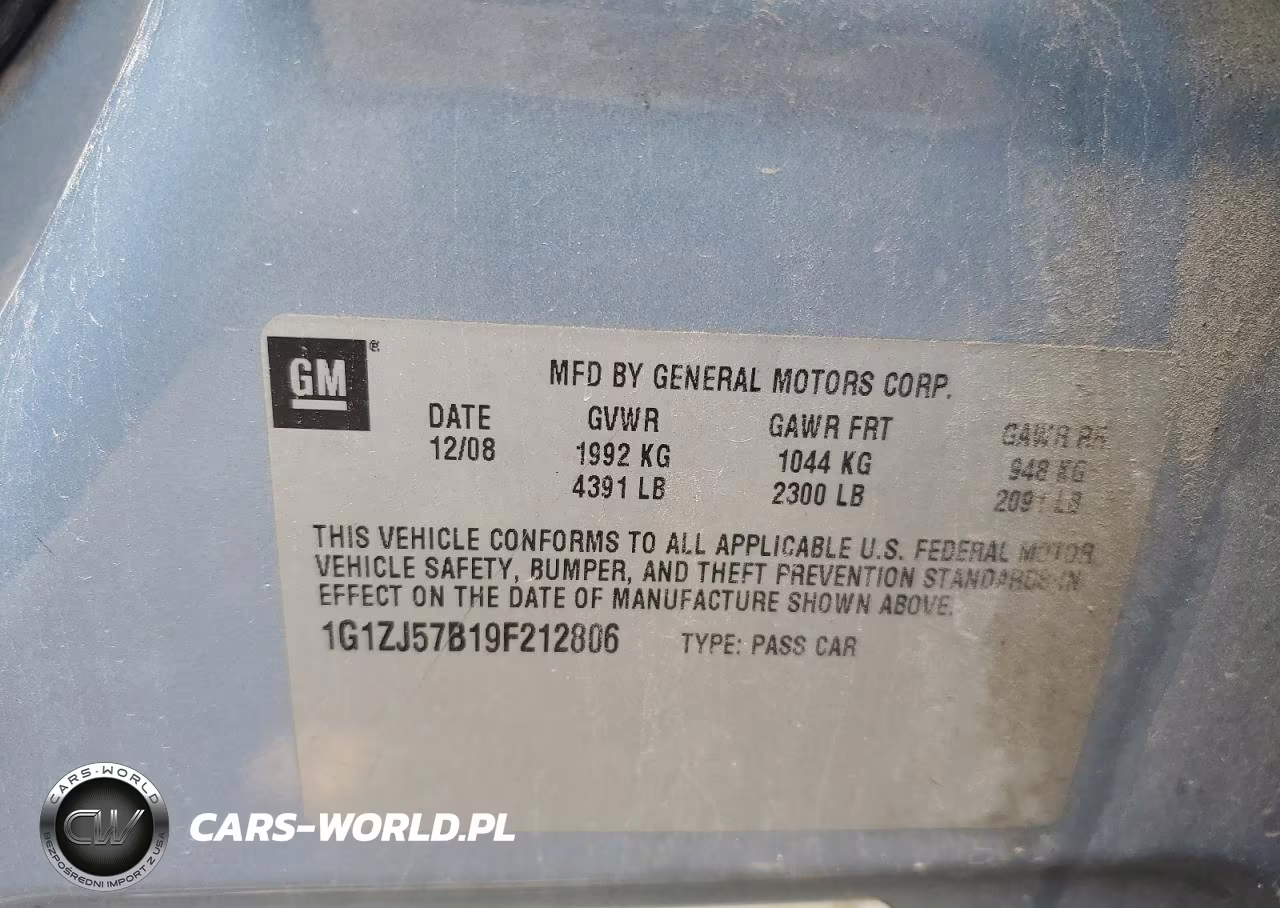2009 Chevrolet Malibu 2Lt VIN:1G1ZJ57B19F212806 - 12