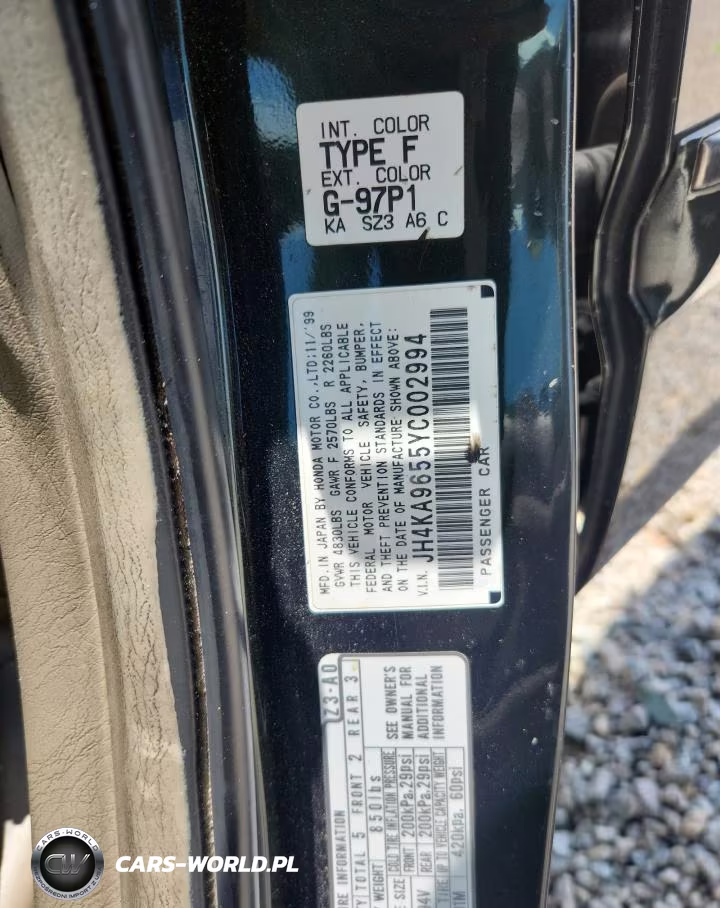 2000 Acura 3.5Rl VIN:JH4KA9655YC002994 - 13