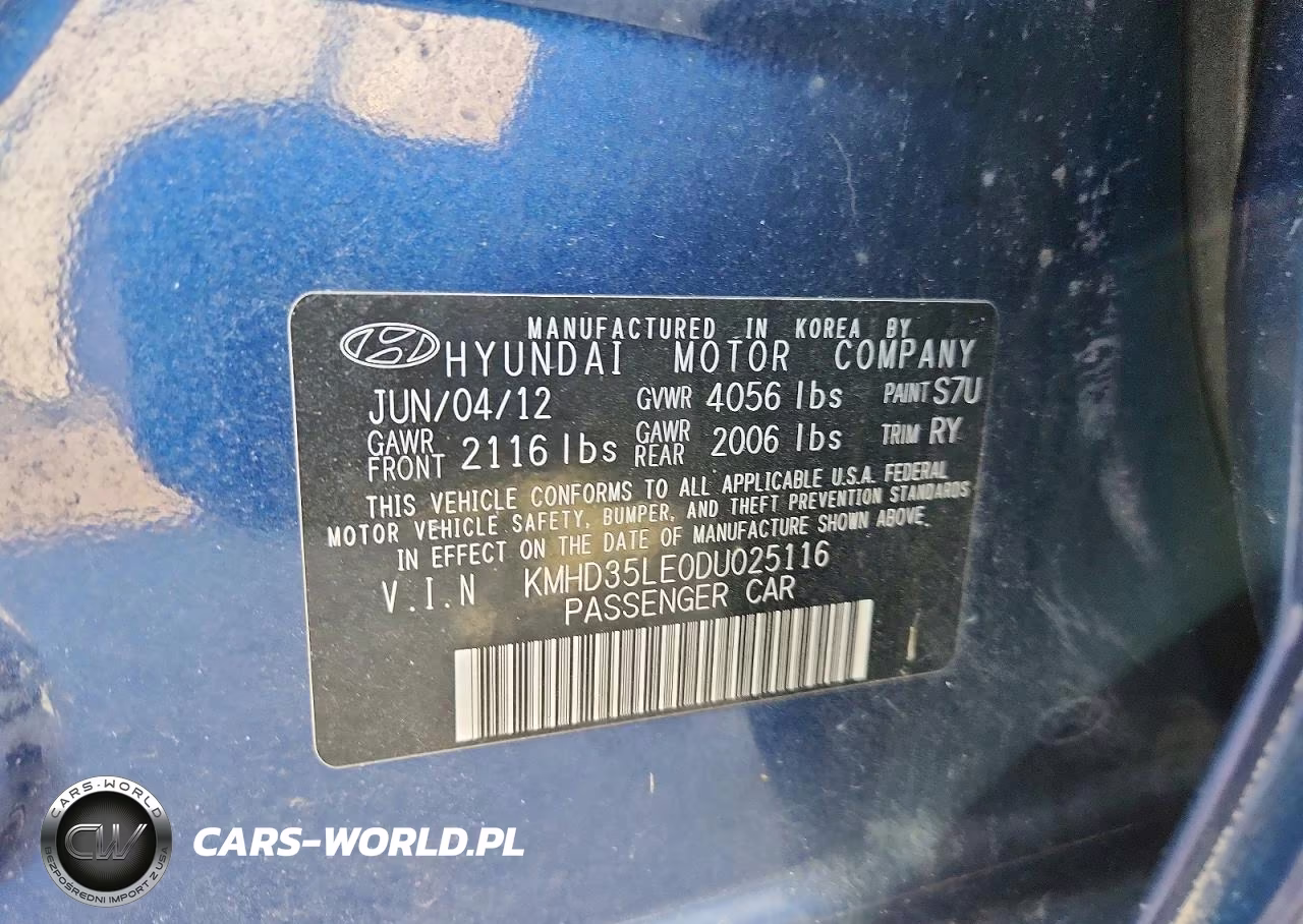 2013 Hyundai Elantra Gt Base VIN:KMHD35LE0DU025116 - 12