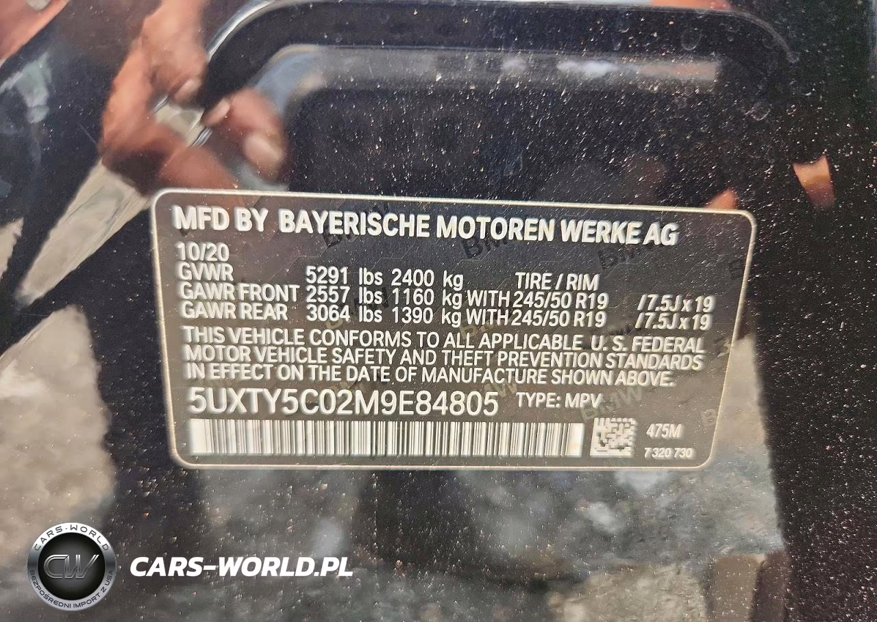 2021 BMW X3 xDrive30I VIN:5UXTY5C02M9E84805 - 13