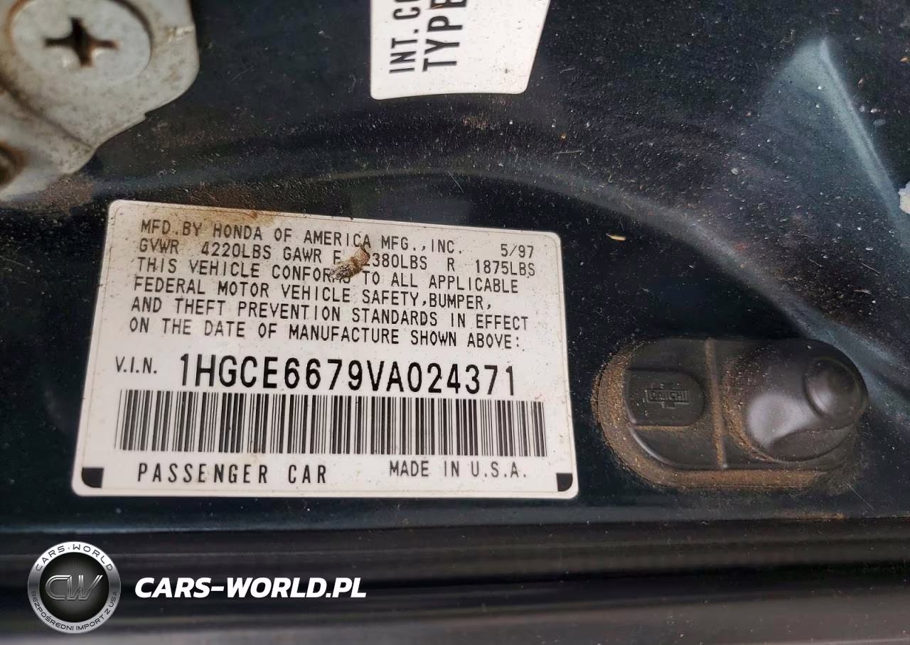 1997 Honda Accord Ex VIN:1HGCE6679VA024371 - 12