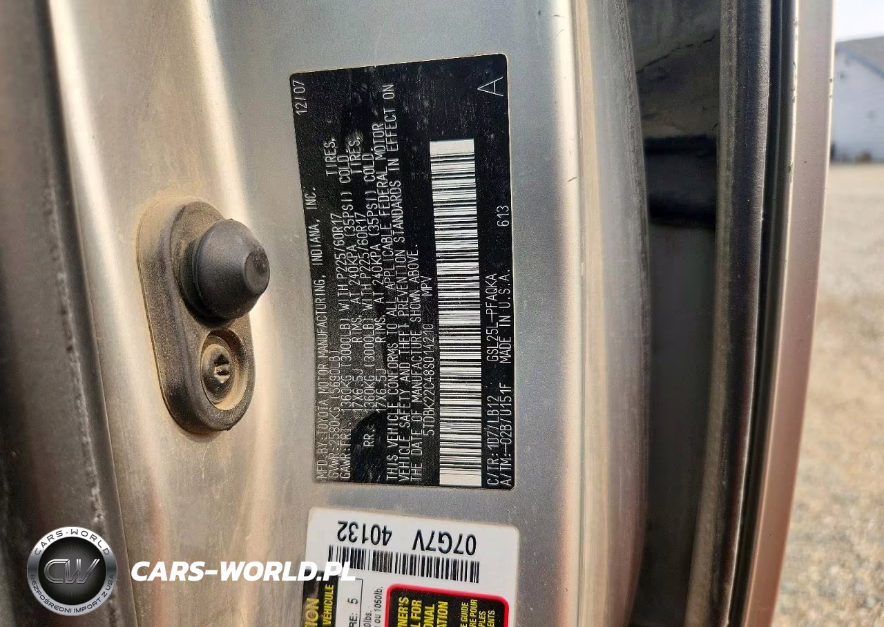 2008 Toyota Sienna Xle Limited VIN:5TDBK22C48S014210 - 13