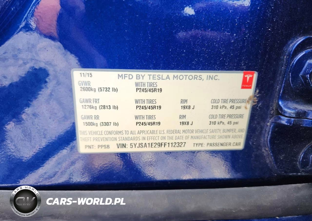 2015 Tesla Model S VIN:5YJSA1E29FF112327 - 12