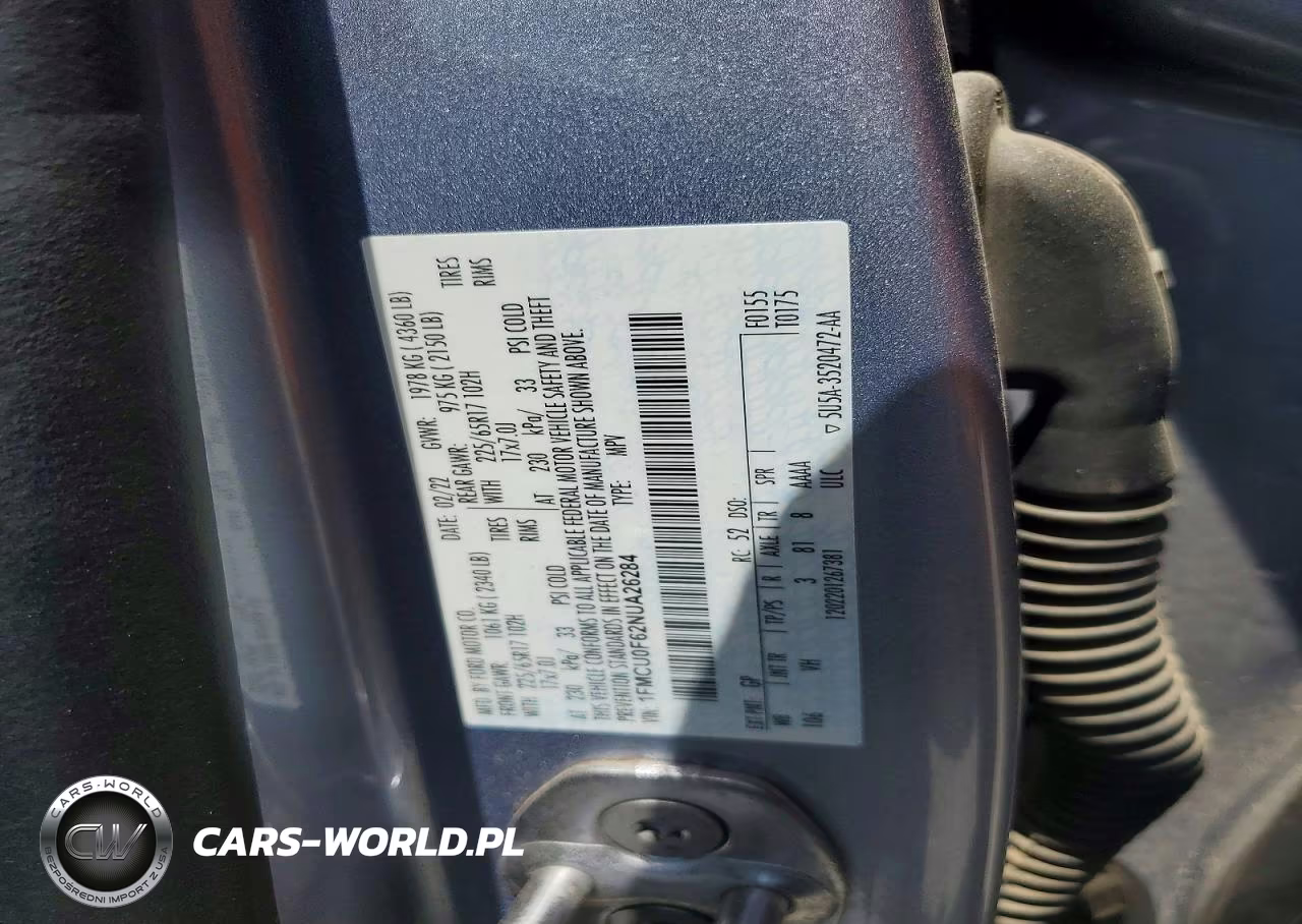 2022 Ford Escape S VIN:1FMCU0F62NUA26284 - 13