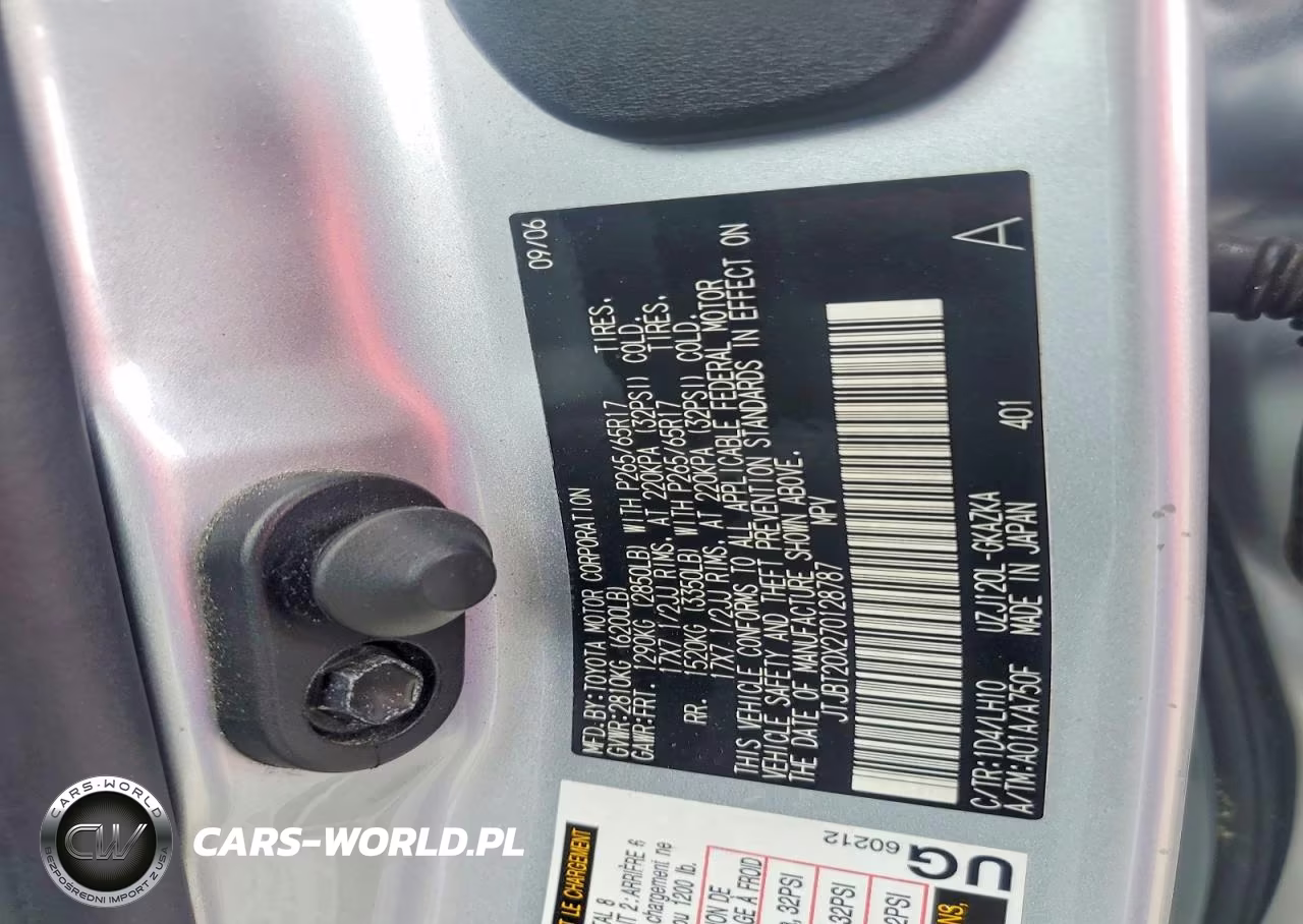 2007 Lexus Gx 470 VIN:JTJBT20X270128787 - 12