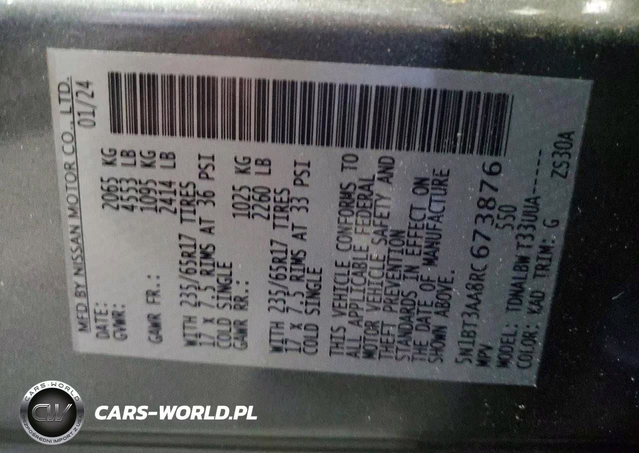 2024 Nissan Rogue S VIN:5N1BT3AA8RC673876 - 13