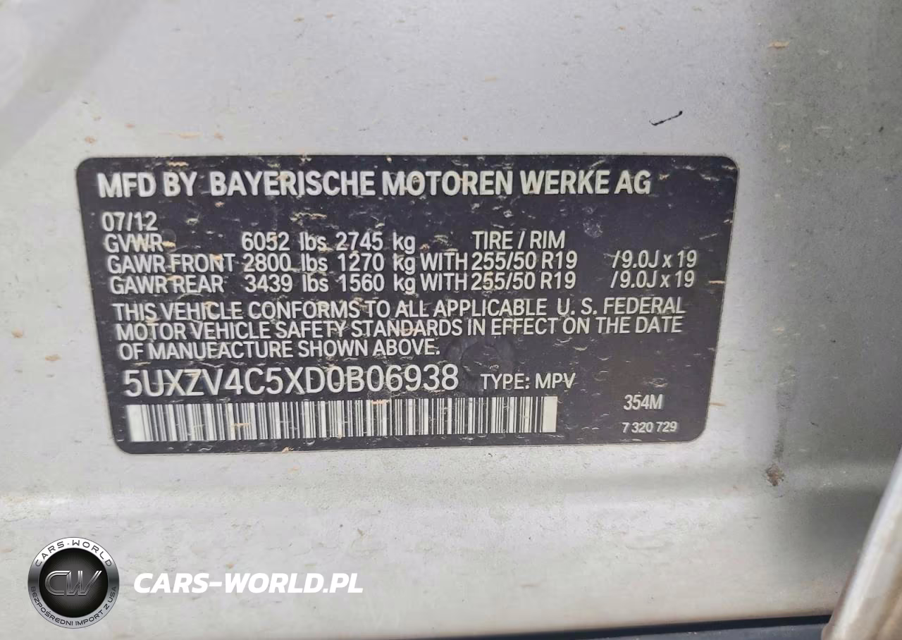 2013 BMW X5 xDrive35I VIN:5UXZV4C5XD0B06938 - 13