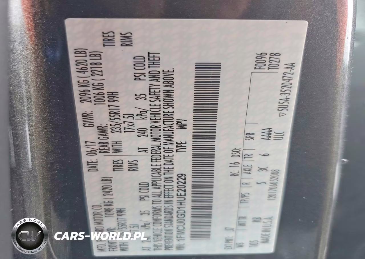 2017 Ford Escape Se VIN:1FMCU0GD1HUE20229 - 13