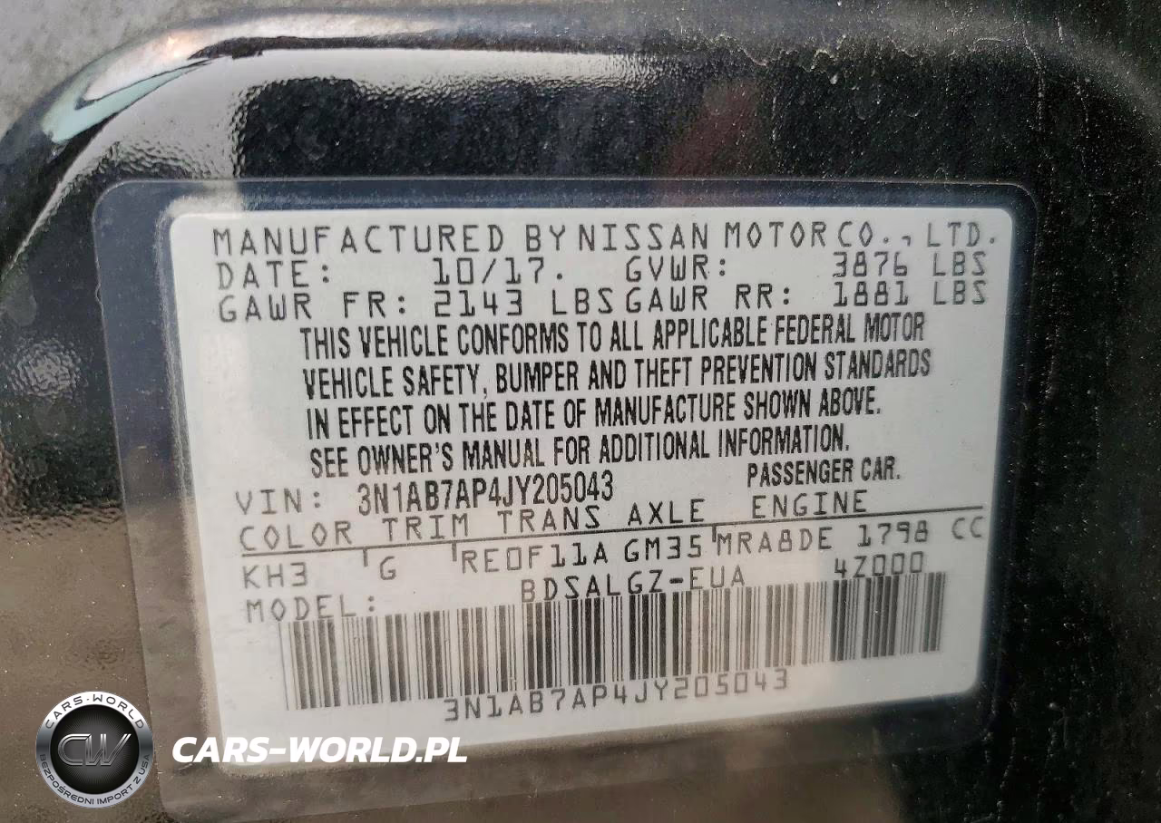 2018 Nissan Sentra Sl VIN:3N1AB7AP4JY205043 - 12