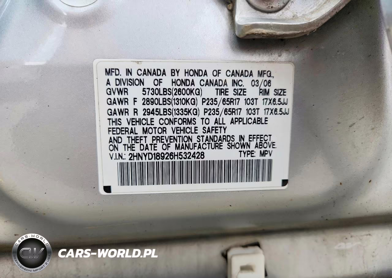 2006 Acura Mdx Touring VIN:2HNYD18926H532428 - 13