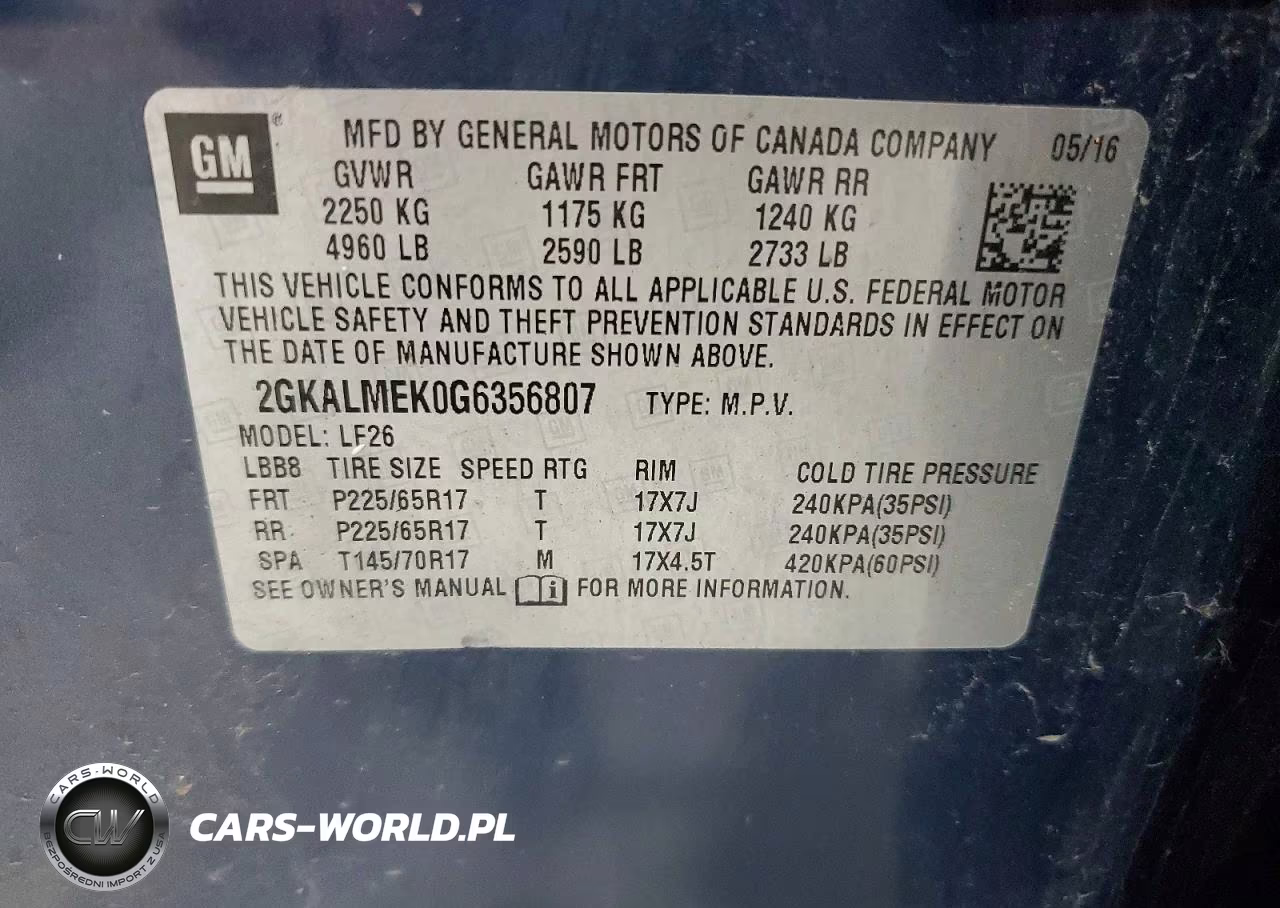 2016 GMC Terrain Sle VIN:2GKALMEK0G6356807 - 14