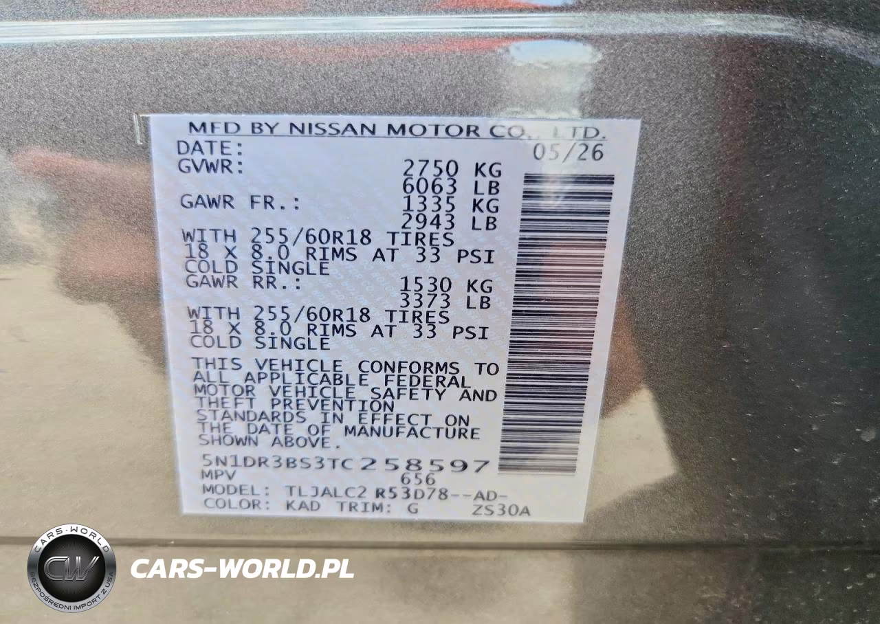 2026 Nissan Pathfinder Sv VIN:5N1DR3BS3TC258597 - 13