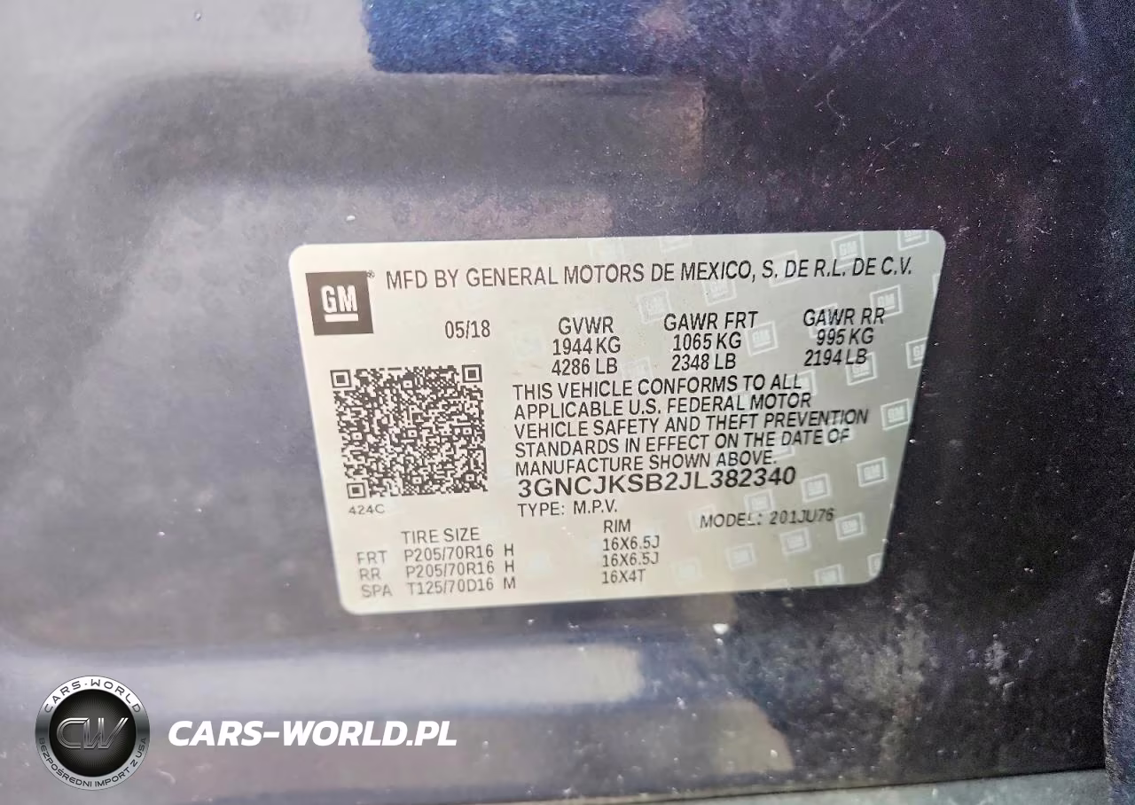 2018 Chevrolet Trax Ls VIN:3GNCJKSB2JL382340 - 13