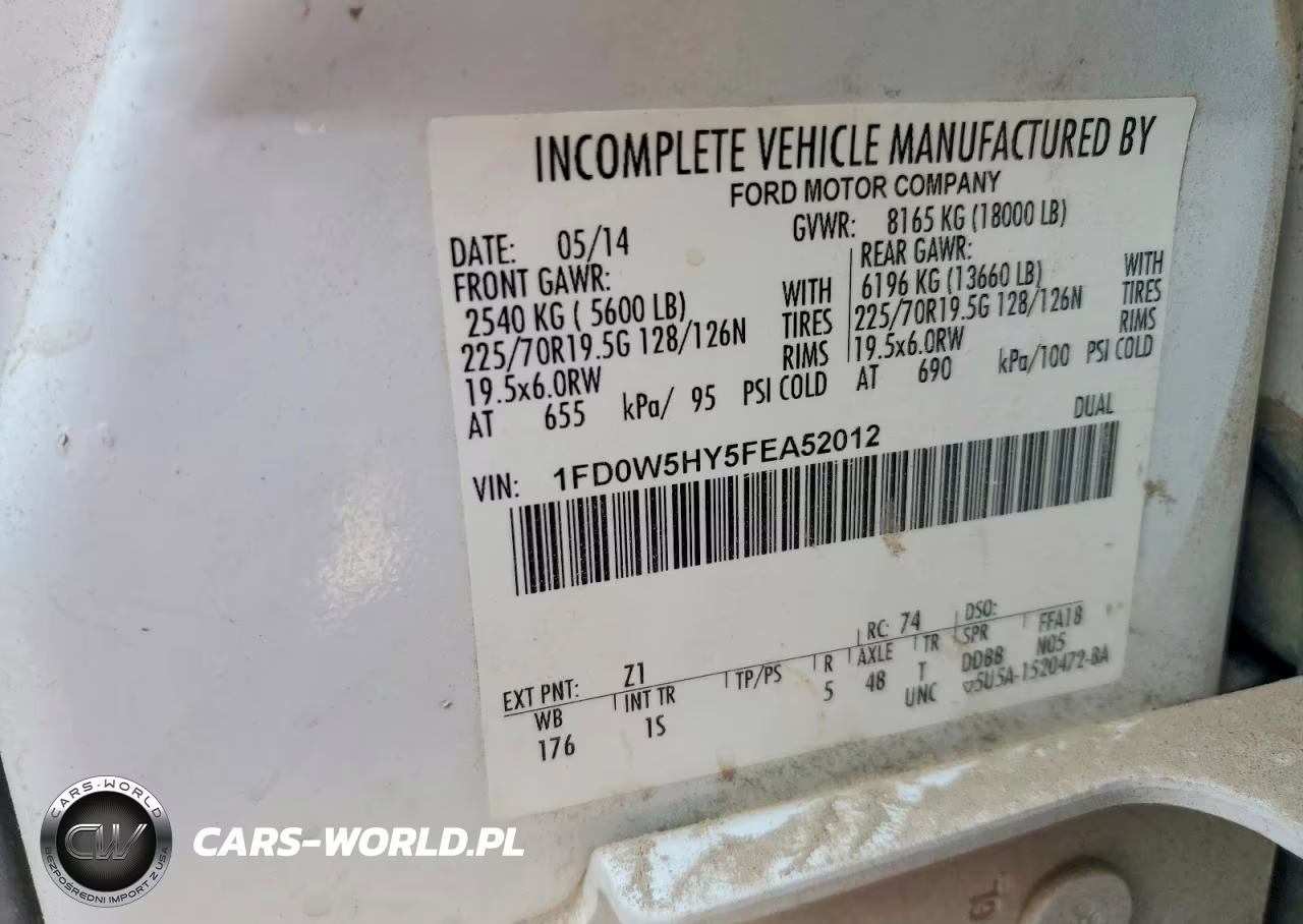 2015 Ford F550 Super Duty VIN:1FD0W5HY5FEA52012 - 12