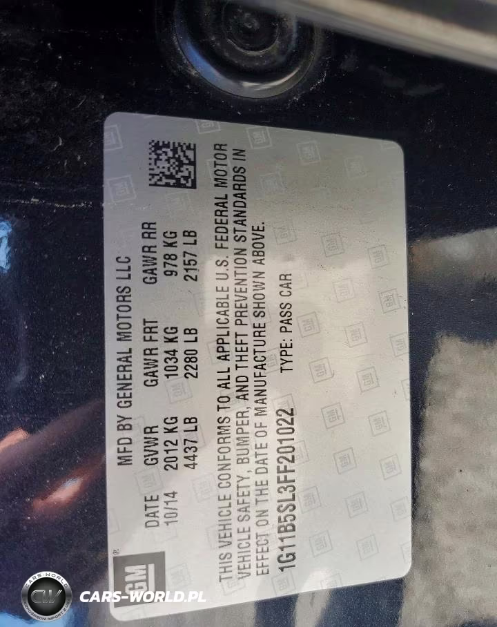 2015 Chevrolet Malibu Ls VIN:1G11B5SL3FF201022 - 12