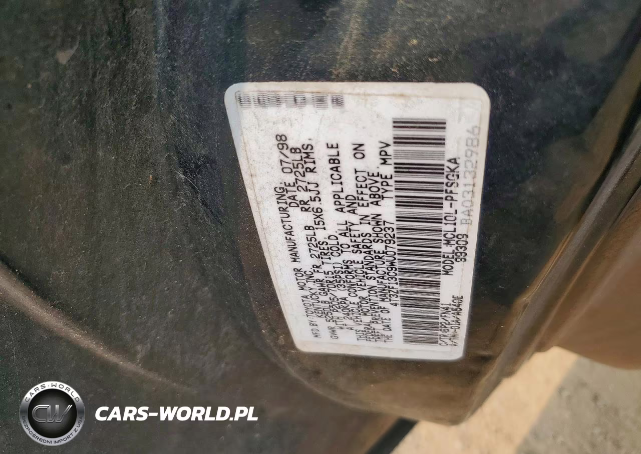 1998 Toyota Sienna Le VIN:4T3ZF13C9WU079237 - 13