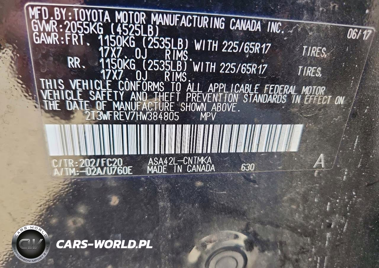 2017 Toyota Rav4 Xle VIN:2T3WFREV7HW384805 - 13