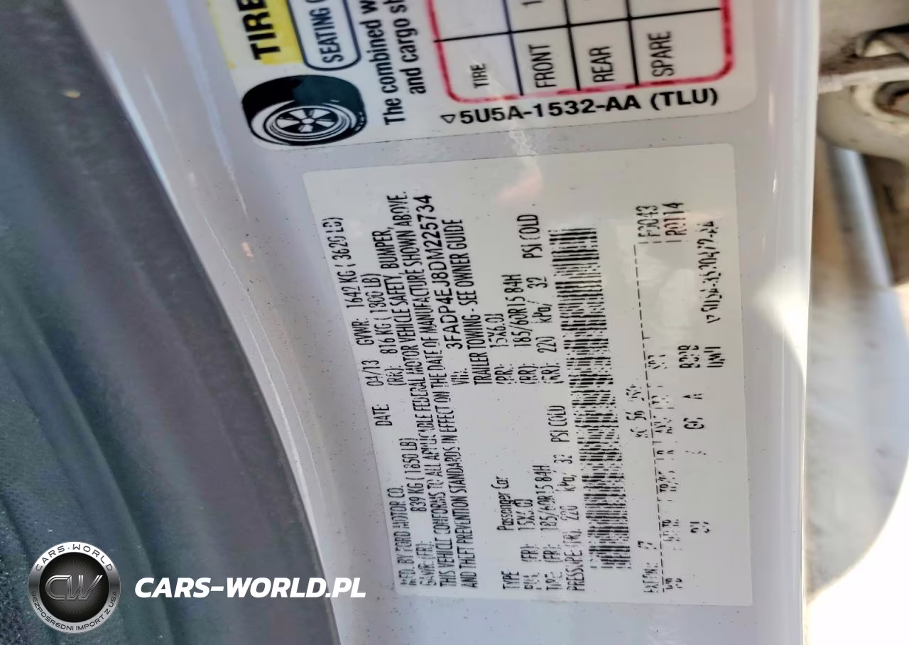 2013 Ford Fiesta Se VIN:3FADP4EJ8DM225734 - 12