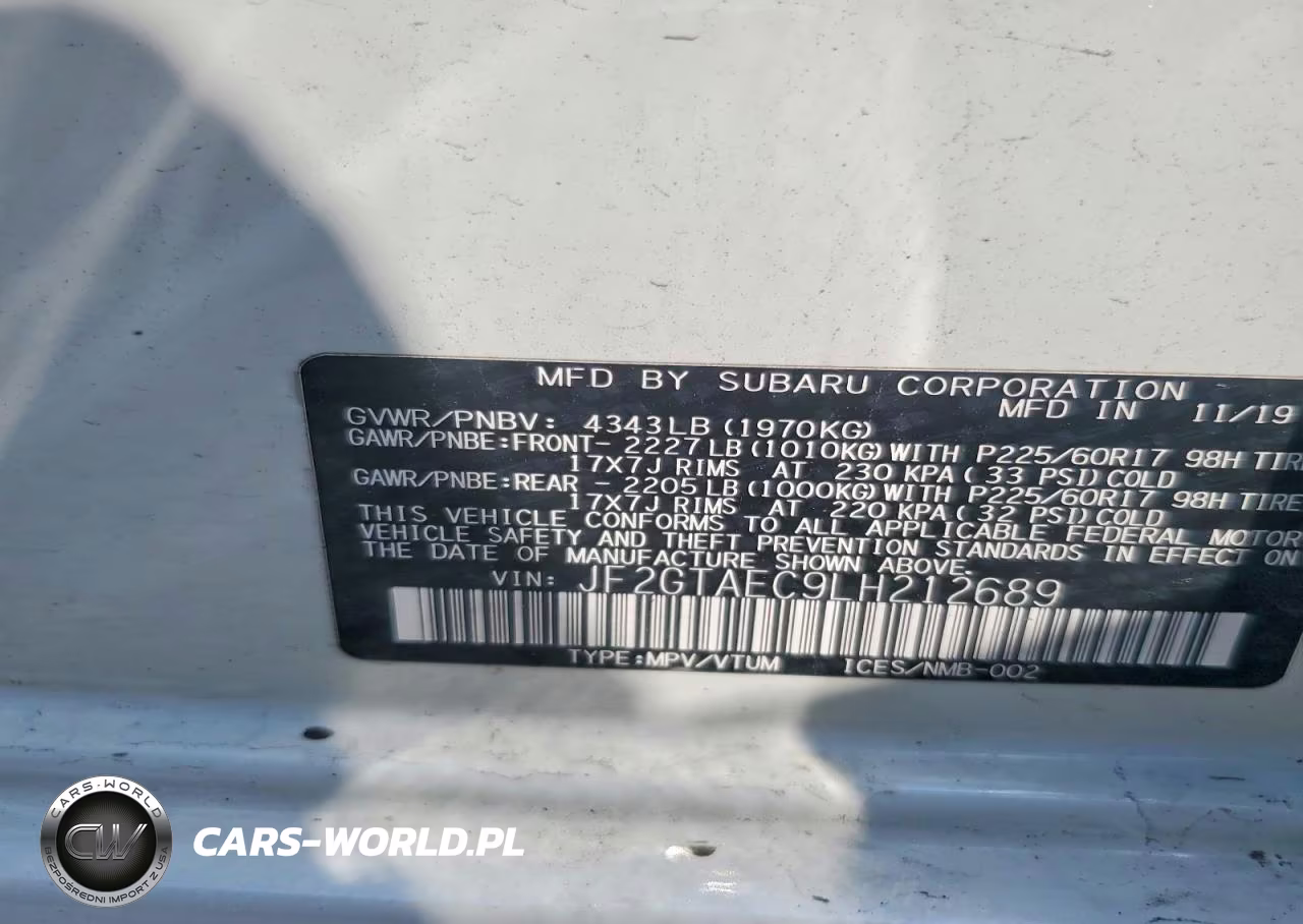 2020 Subaru Crosstrek Premium VIN:JF2GTAEC9LH212689 - 13