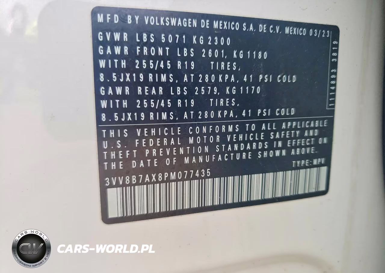 2023 Volkswagen Tiguan Se R-Line Black VIN:3VV8B7AX8PM077435 - 14