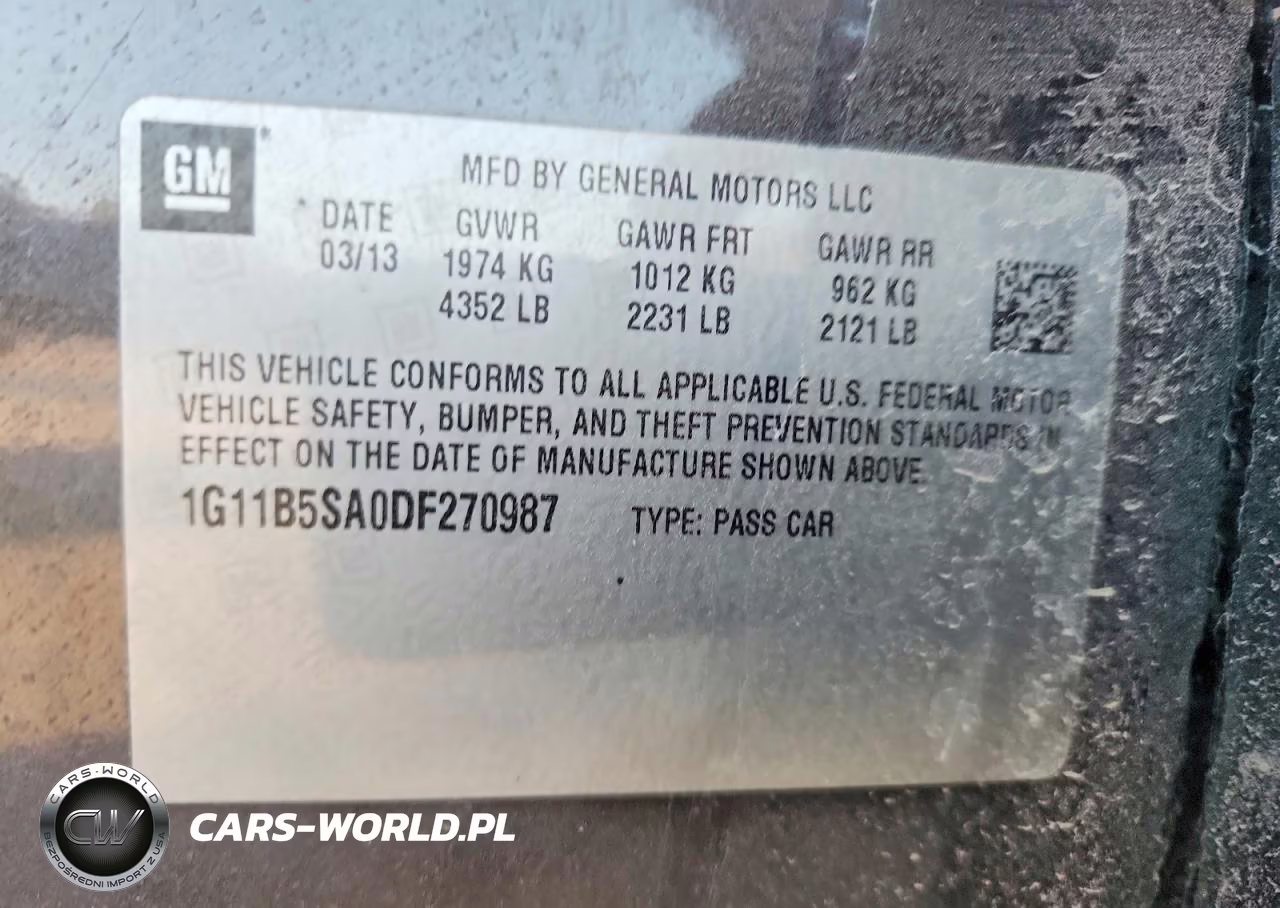 2013 Chevrolet Malibu Ls VIN:1G11B5SA0DF270987 - 12
