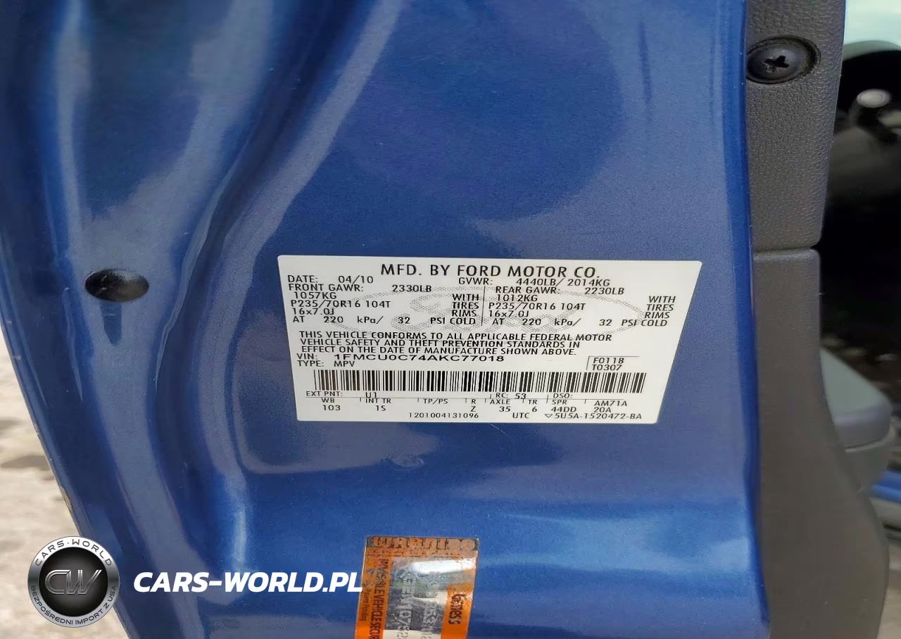 2010 Ford Escape Xls VIN:1FMCU0C74AKC77018 - 13