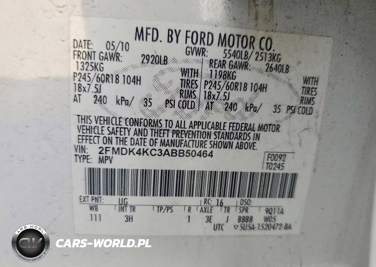 2010 Ford Edge Limited VIN:2FMDK4KC3ABB50464 - 12