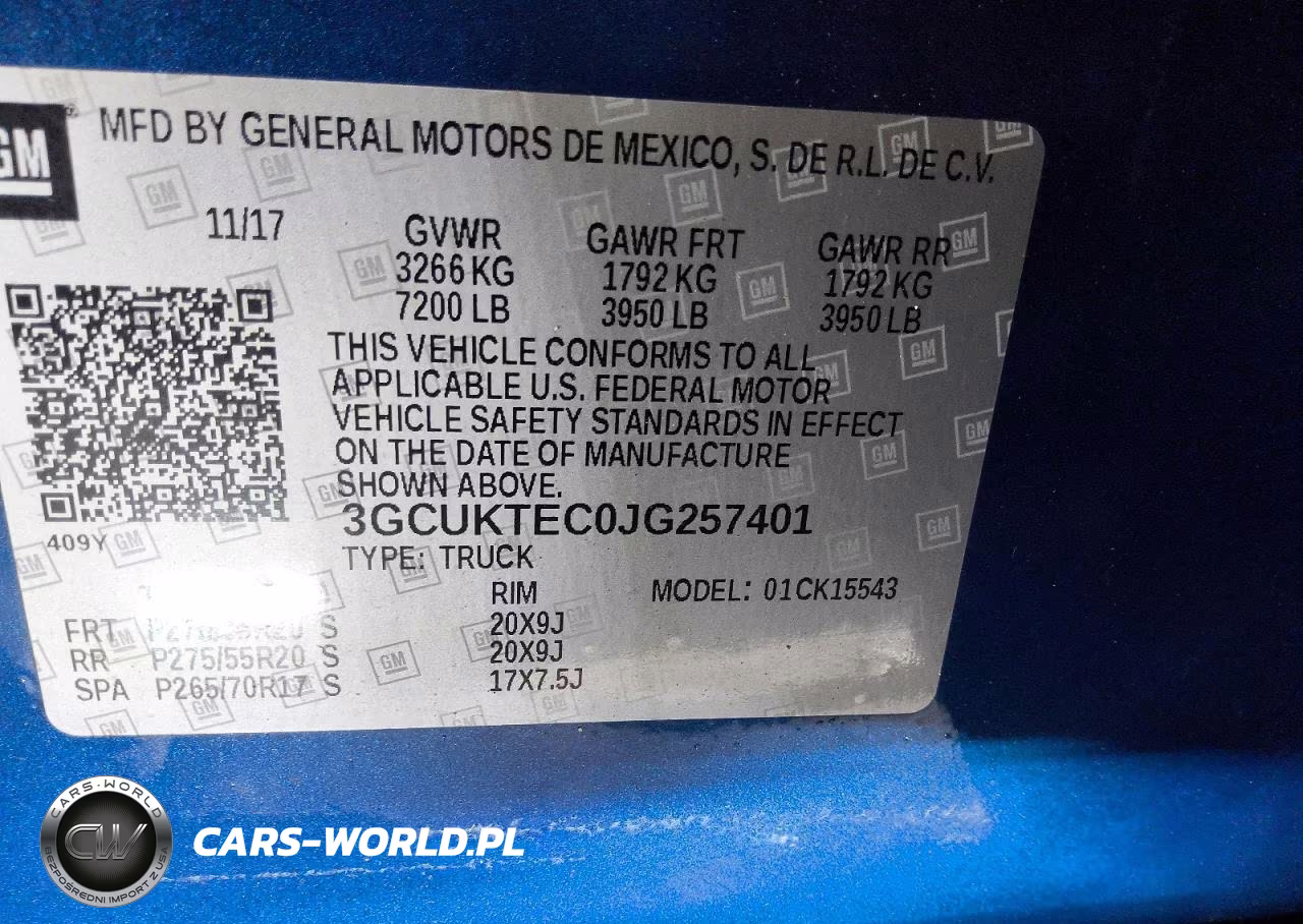 2018 Chevrolet Silverado 1500 High Country VIN:3GCUKTEC0JG257401 - 12