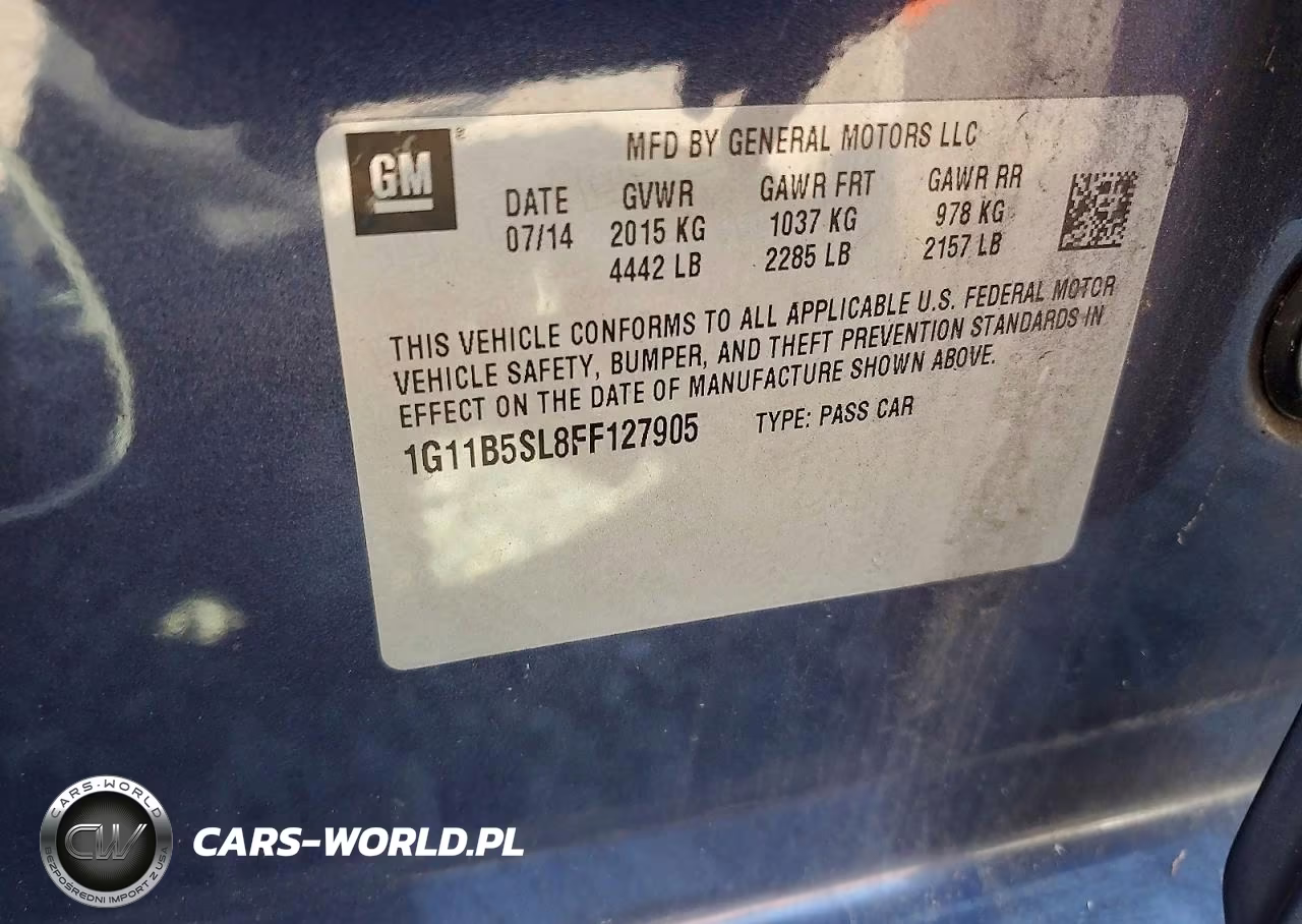 2015 Chevrolet Malibu Ls VIN:1G11B5SL8FF127905 - 12