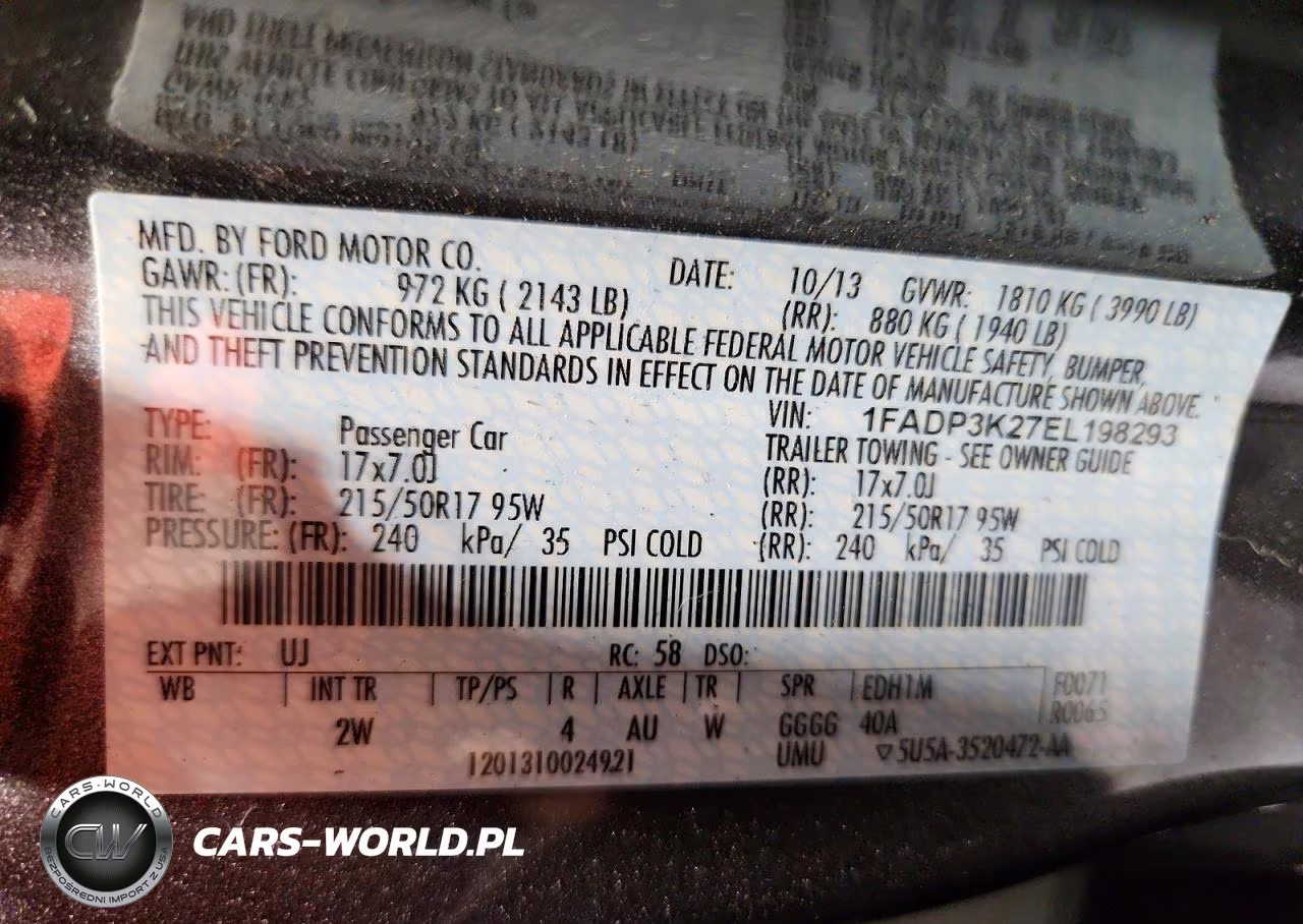 2014 Ford Focus Se VIN:1FADP3K27EL198293 - 13