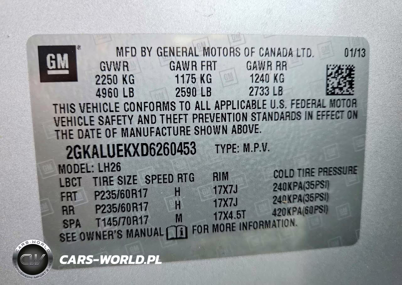 2013 GMC Terrain Slt VIN:2GKALUEKXD6260453 - 13