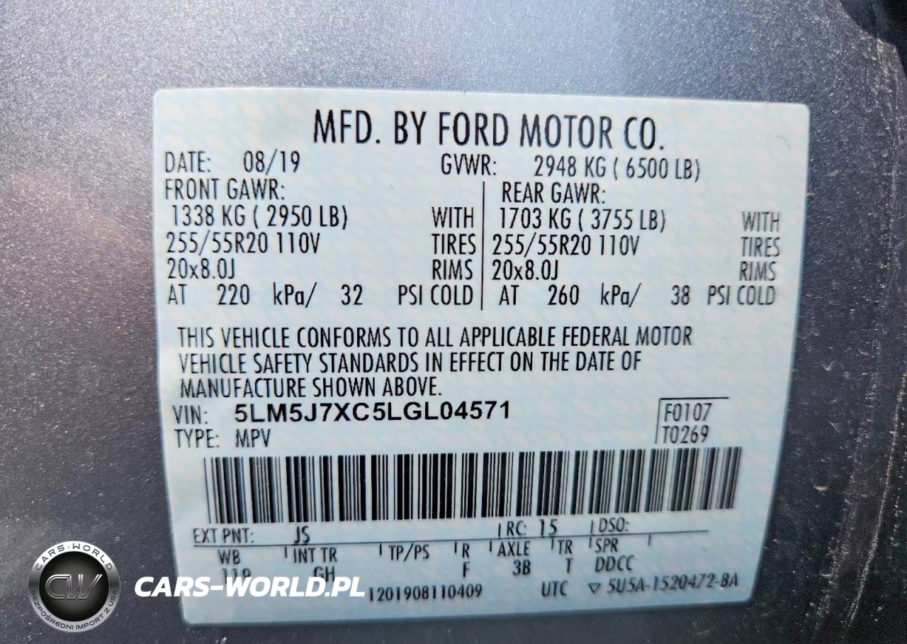 2020 Lincoln Aviator Reserve VIN:5LM5J7XC5LGL04571 - 13