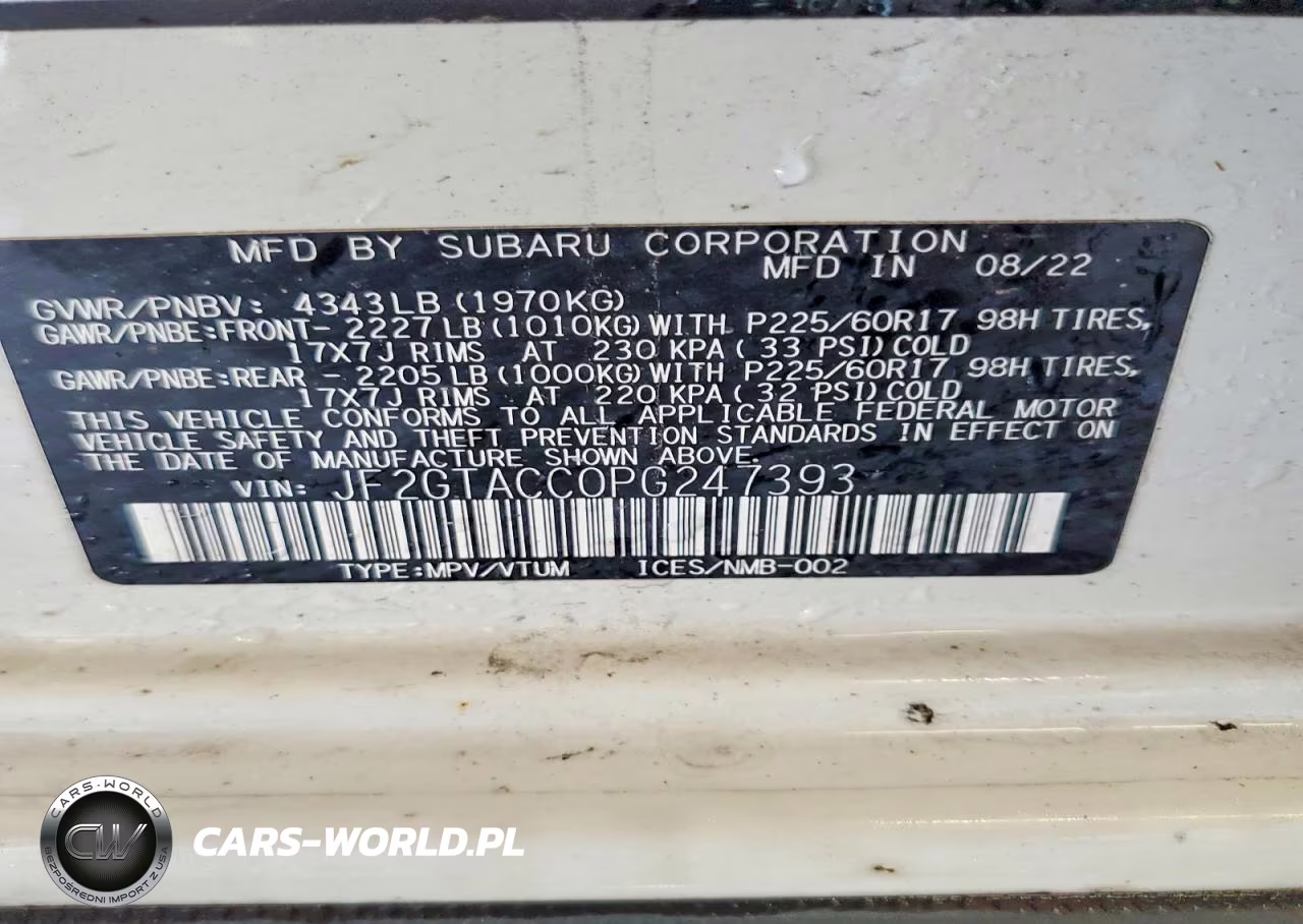 2023 Subaru Crosstrek Premium VIN:JF2GTACC0PG247393 - 12