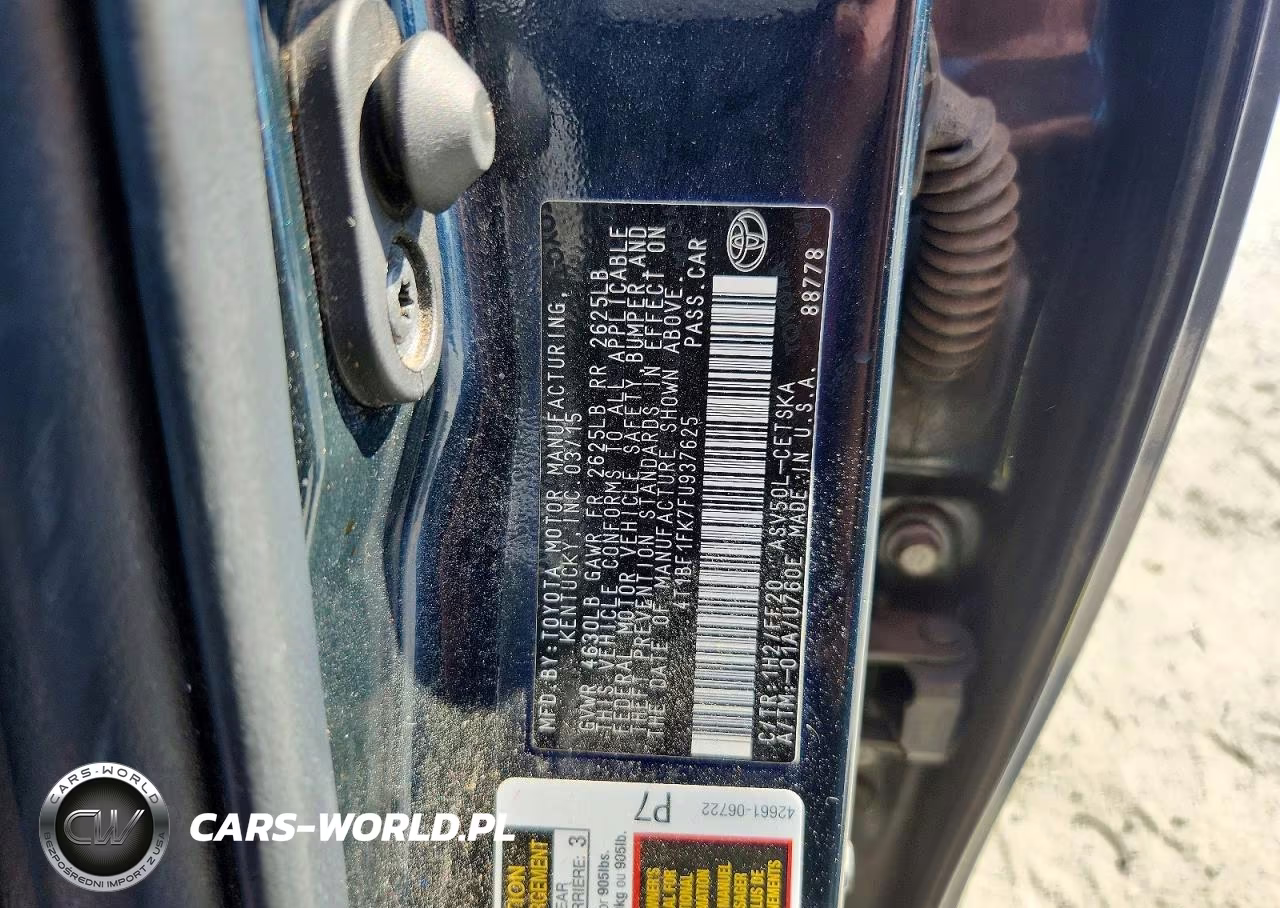 2015 Toyota Camry Se VIN:4T1BF1FK7FU937625 - 12