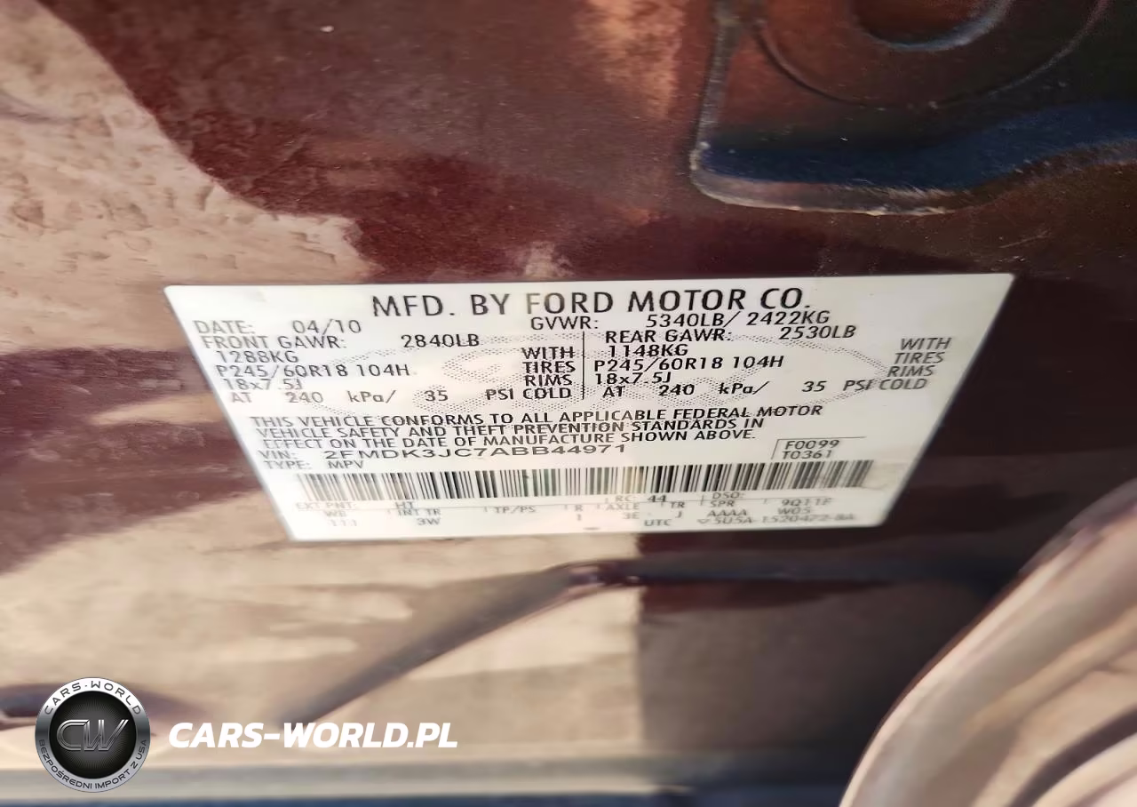 2010 Ford Edge Sel VIN:2FMDK3JC7ABB44971 - 14