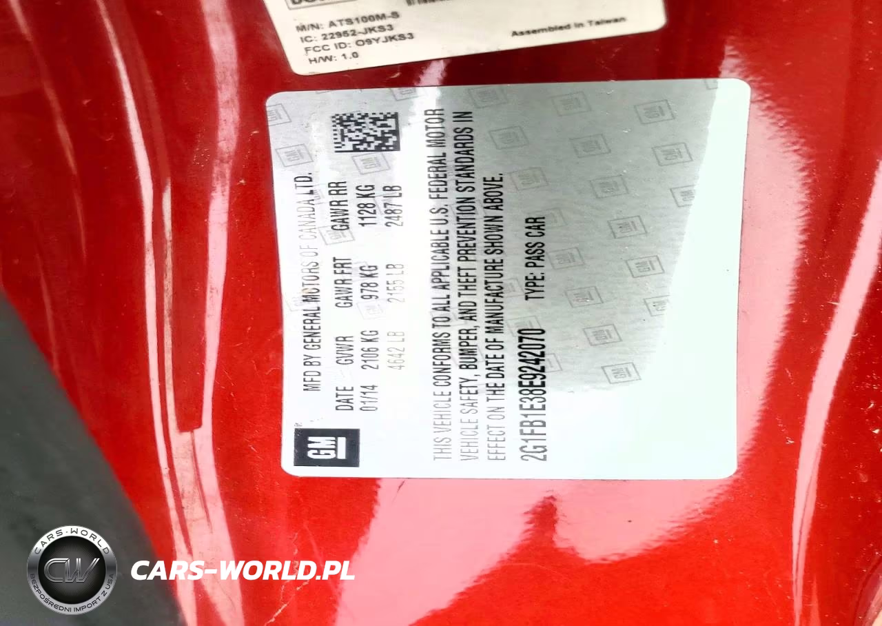 2014 Chevrolet Camaro Lt VIN:2G1FB1E38E9242070 - 12