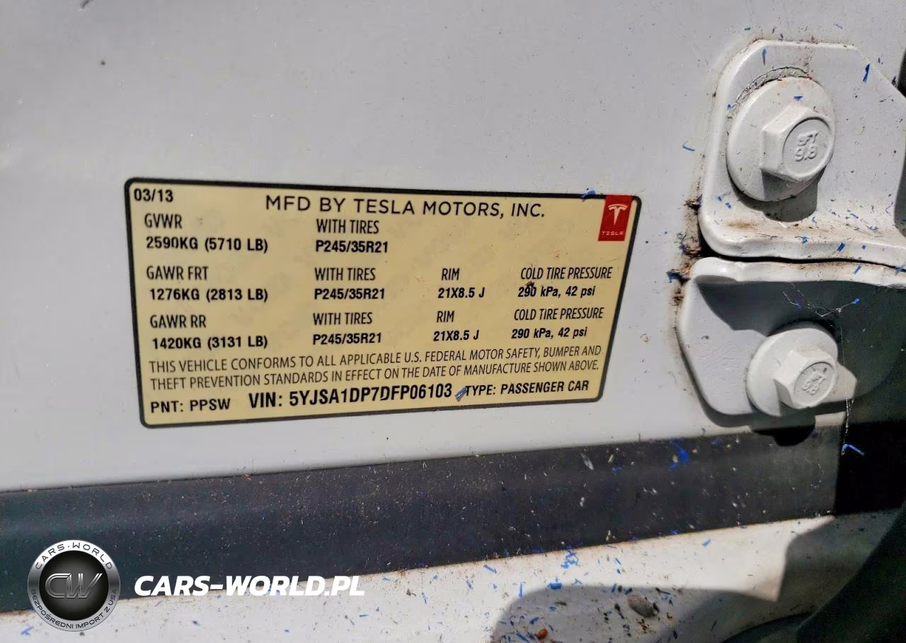 2013 Tesla Model S VIN:5YJSA1DP7DFP06103 - 14