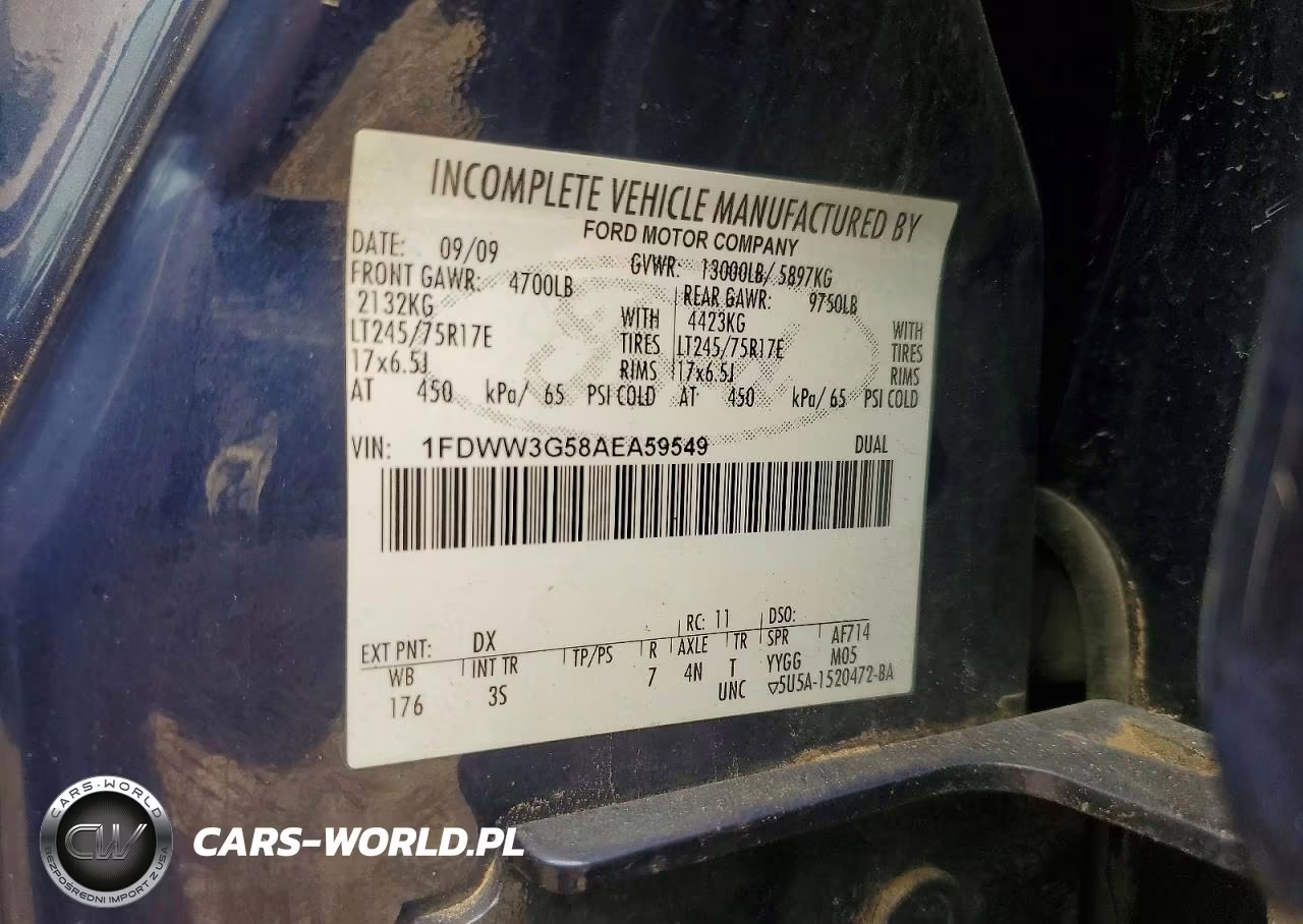 2010 Ford F350 Super Duty VIN:1FDWW3G58AEA59549 - 12