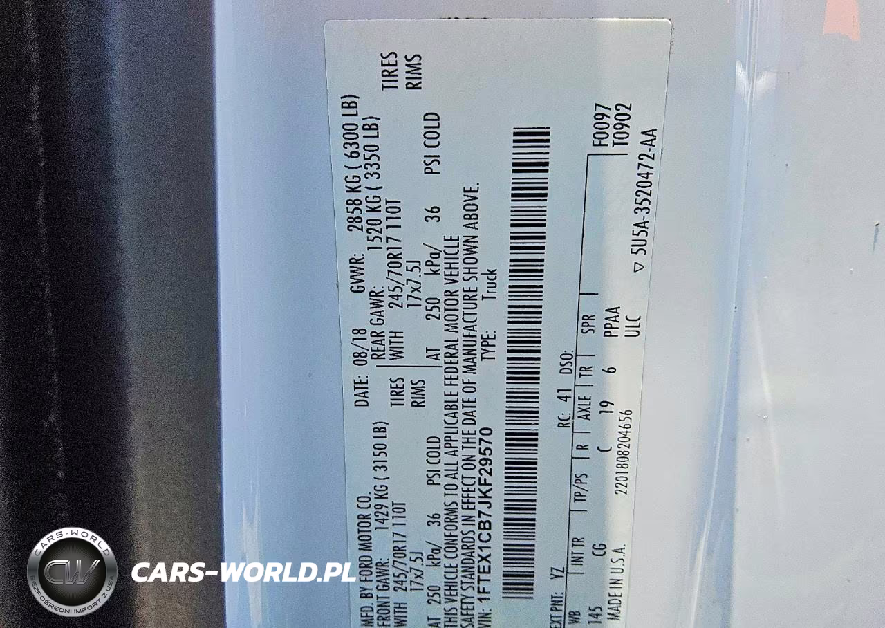 2018 Ford F150 Super Cab VIN:1FTEX1CB7JKF29570 - 12