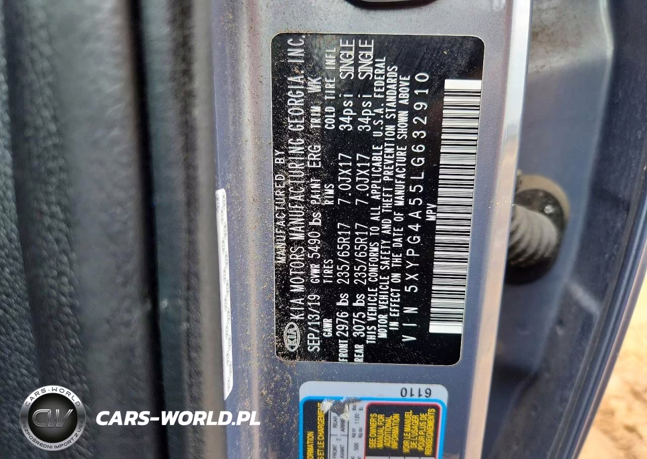 2020 Kia Sorento S VIN:5XYPG4A55LG632910 - 12